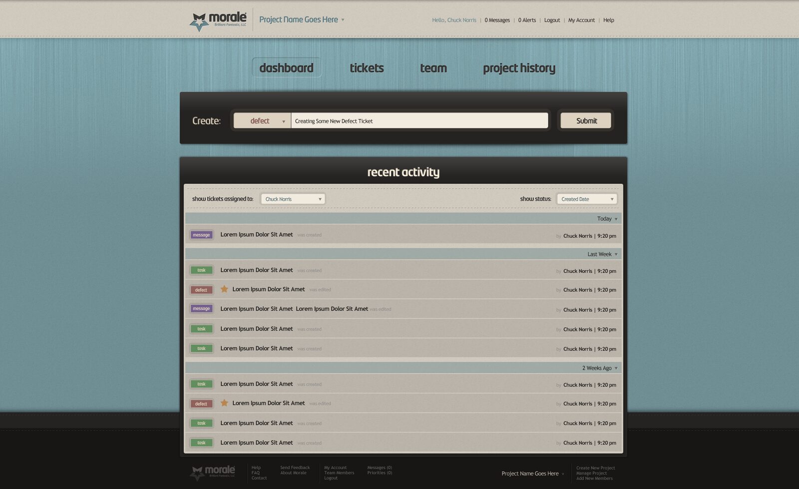 Morale dashboard